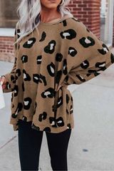 'Melo' Oversize Crewneck Leopard Sweatshirt | Goodnight Macaroon