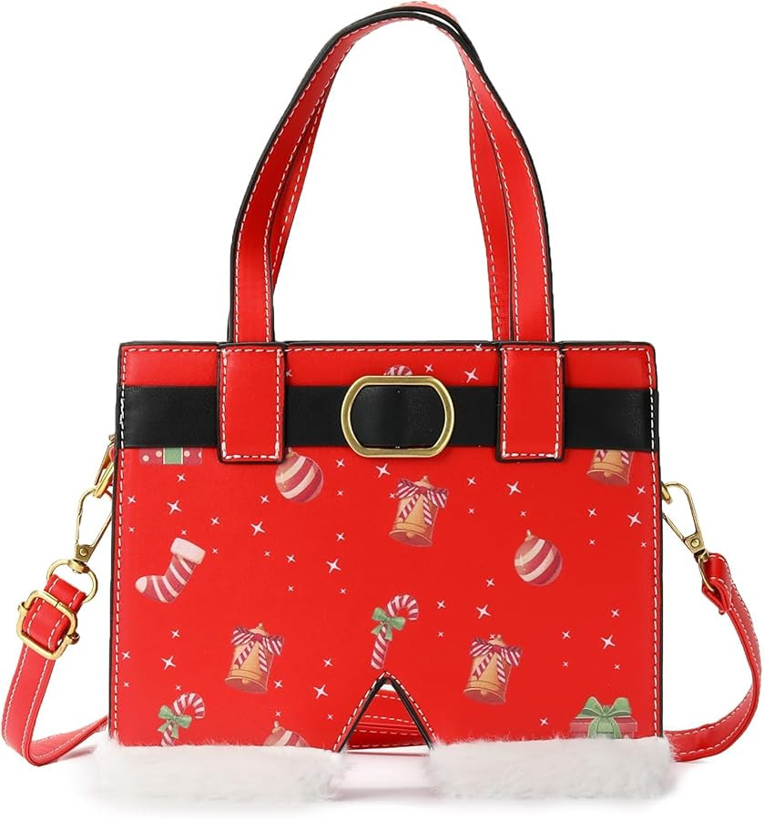 party greeting Santa Crossbody Purse for Women Christmas Santa Pants Shaped Ladies Xmas Shoulder ... | Amazon (US)