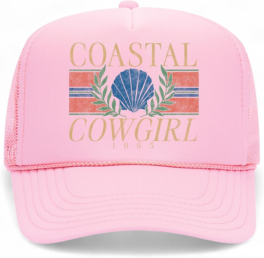 Coastal Cowgirl Trucker Hat | Beach Cowboy Cute Summer Western Country Vintage | Premium Foam Tru... | Amazon (US)