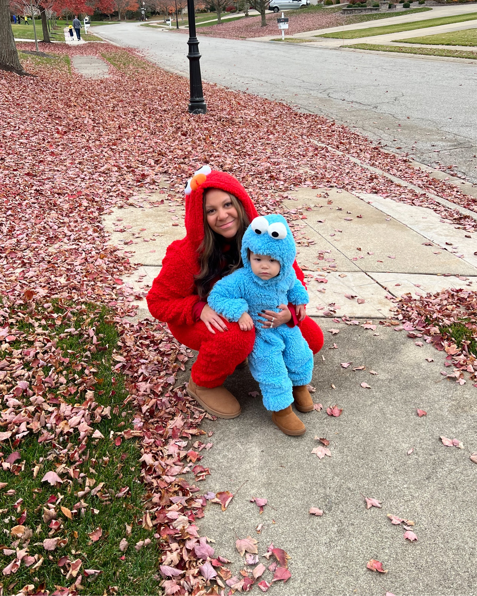 Halloween costume. Family Halloween costume. Cookie Monster and Elmo. Sesame Street. Easy Halloween costume. Last minute costume. Toddler Halloween costume. Mommy and me Uggs. 

#LTKfamily #LTKSeasonal