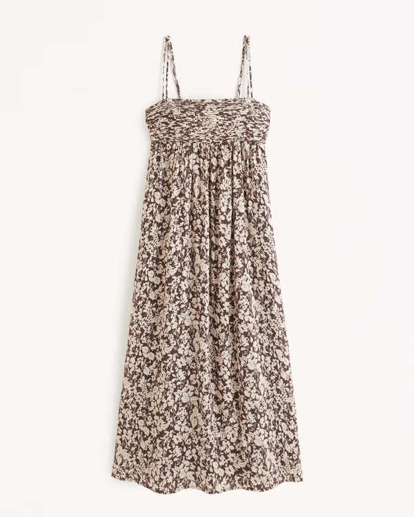 Crinkle Textured Maxi Dress | Abercrombie & Fitch (US)