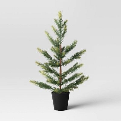 21" Indexed Balsam Fir Artificial Christmas Tree with Black Plastic Pot - Wondershop™ | Target