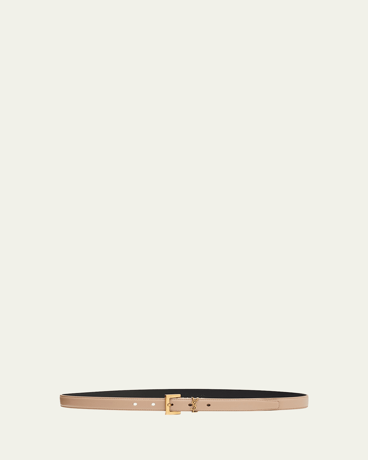 YSL Monogram Leather Belt | Bergdorf Goodman