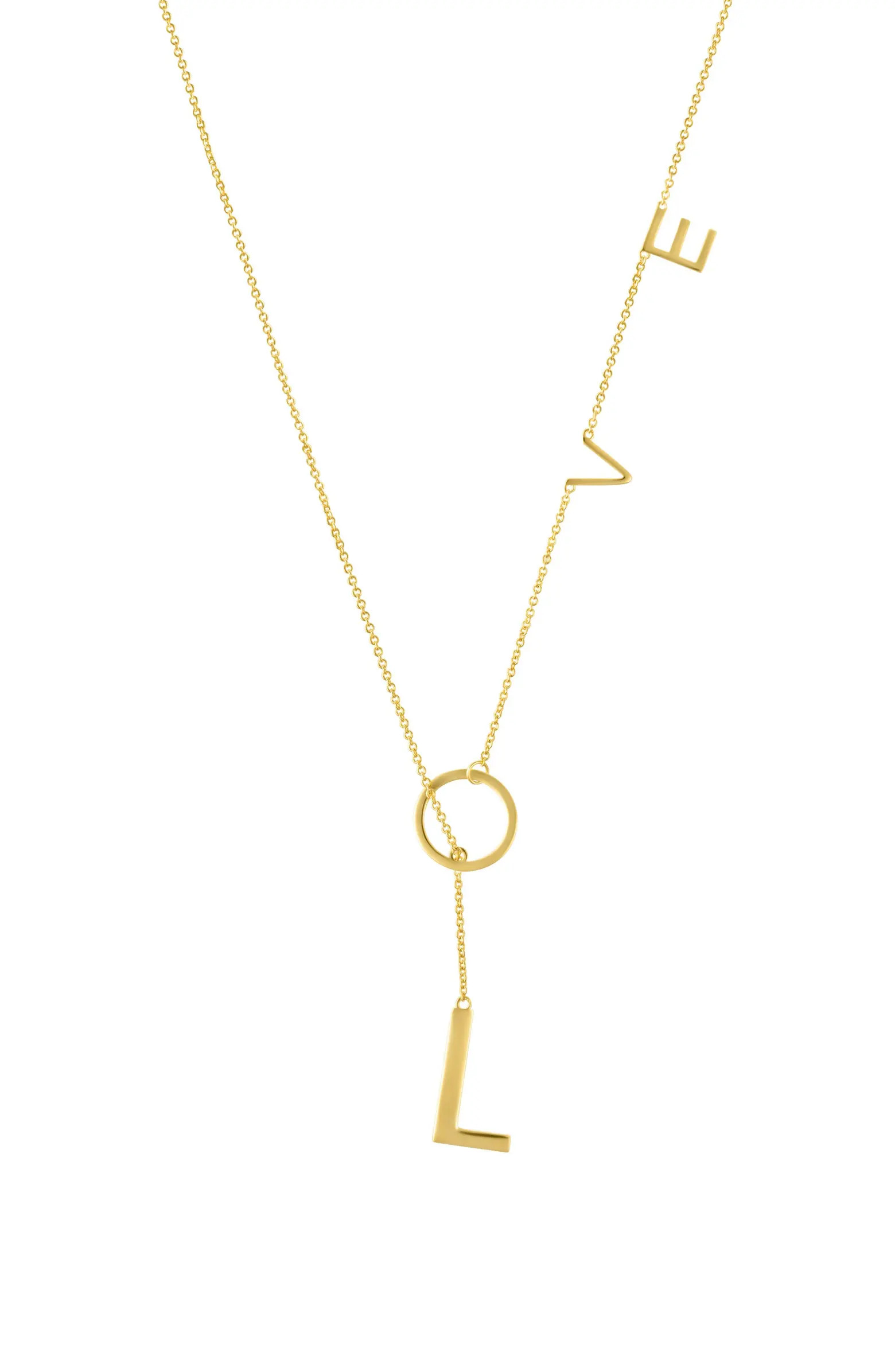 Adjustable Love Lariat Necklace | Nordstrom