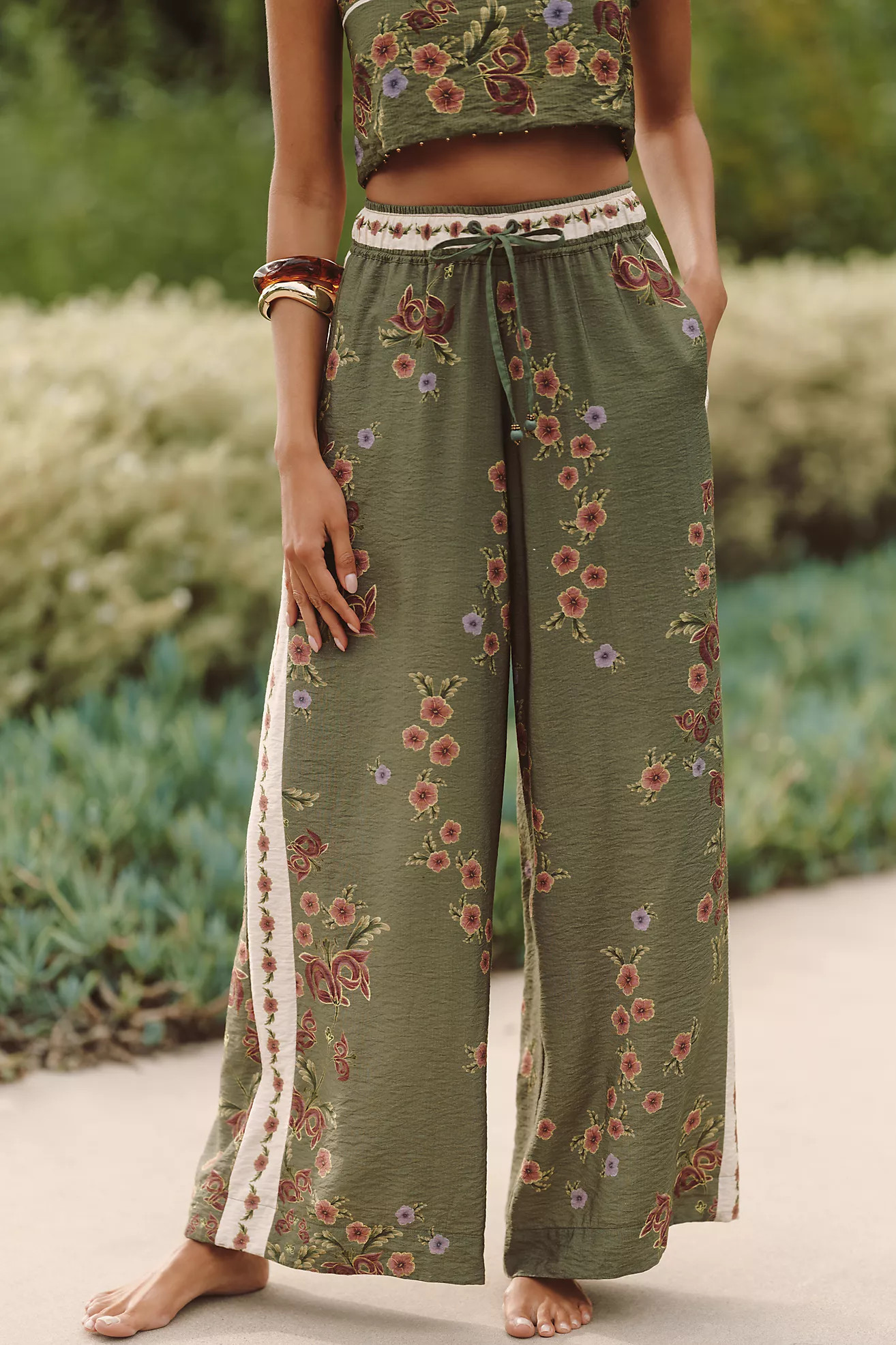 Agua Bendita Janis Drawstring Wide-Leg Pants | Anthropologie (US)