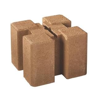 Oldcastle 7.5 in. x 7.5 in. x 5.5  in. Tan Brown Planter Wall Block-16202336 - The Home Depot | The Home Depot