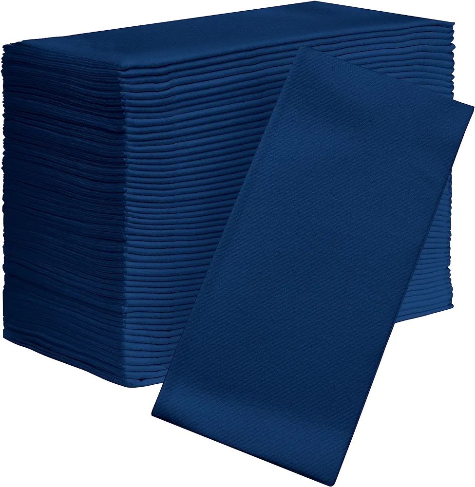 AH AMERICAN HOMESTEAD Blue Napkins - Disposable Paper Napkins - Linen-Like Dinner Napkins/Wedding... | Amazon (US)