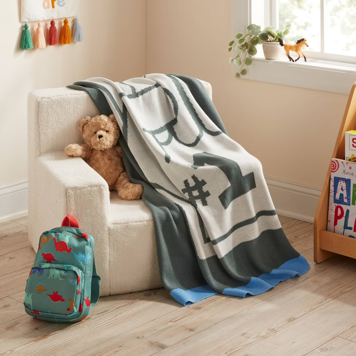 48"x58" #1 Fan Knit Kids' Throw Blanket Green - Pillowfort™ | Target