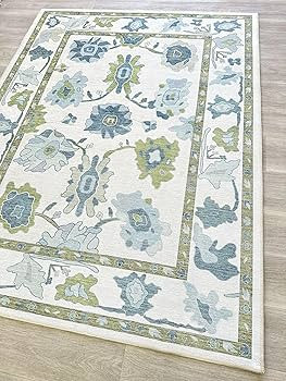 Green Oushak Rug, Vintage Turkish Eclectic Floral Pastel Large Oversized Area Rugs for Living Roo... | Amazon (US)