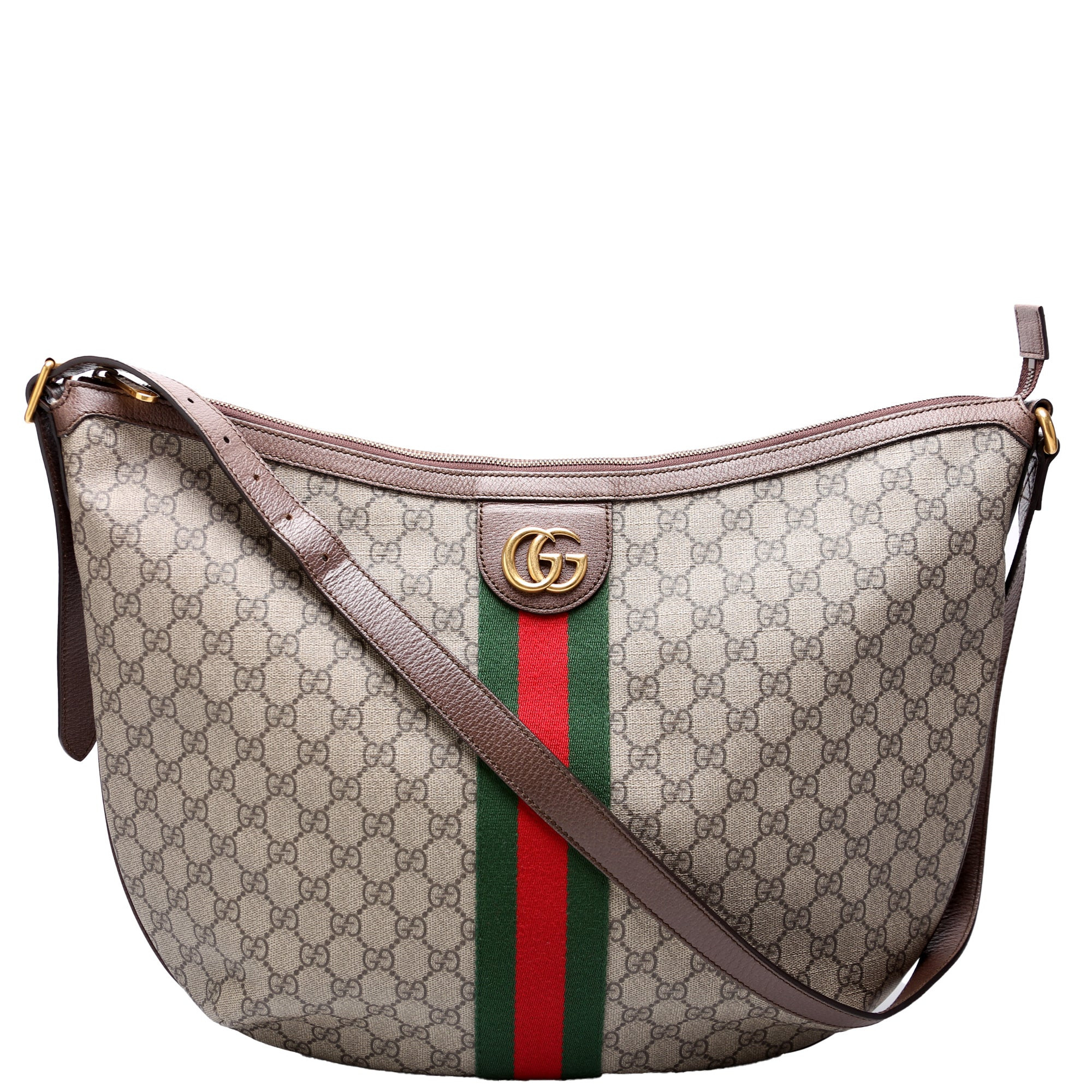 547939 Ophidia GG Supreme Half Moon Hobo Large | Keeks Designer Handbags