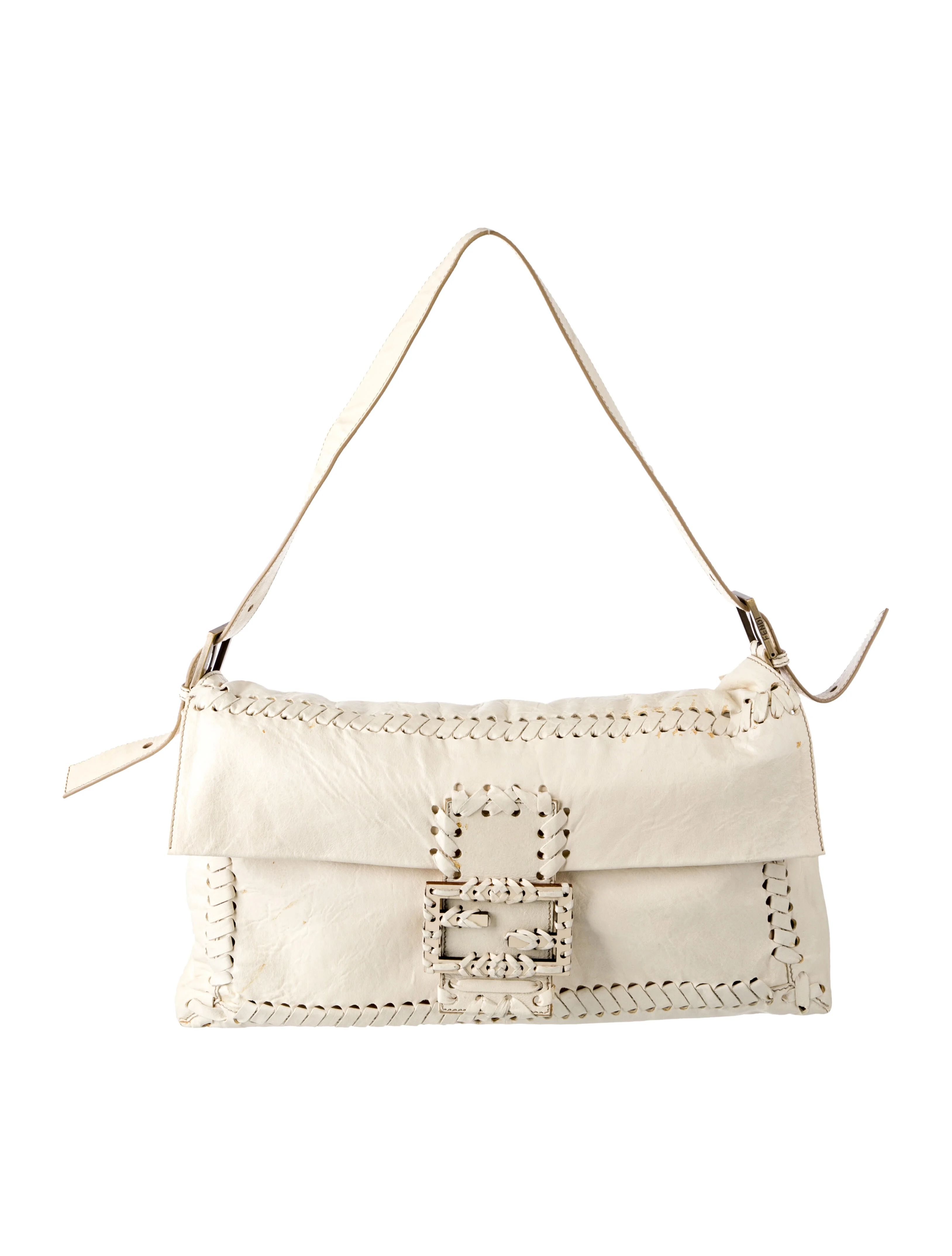 Soft Leather Giant Baguette Whipstitch Shoulder Bag | The RealReal