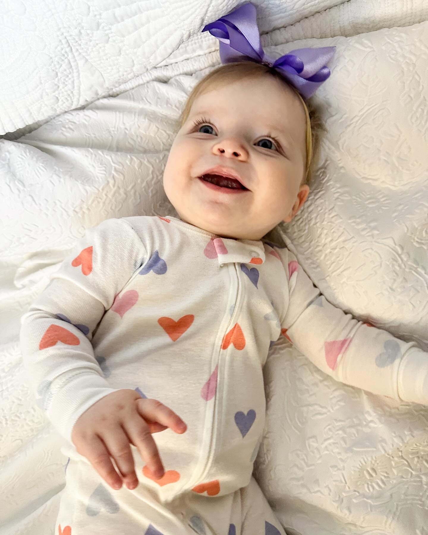 Addison’s #ootd • I’ve struggled to write anything today because our hearts are so heavy for several friends going through rough times, so words truly feel inadequate to me today. Sending love to each and every one of you today, hope your hearts can find joy in the little moments. 💜

Sleeper from Aunt @jennhobo + Uncle @bobbybonds

#LTKKids #LTKBaby