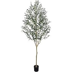 Phimos Artificial Olive Tree Tall Fake Potted Olive Silk Tree with Planter Large Faux Olive Branc... | Amazon (US)
