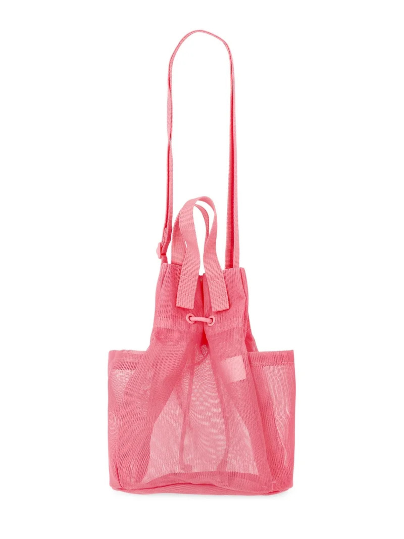 No Boundaries Women's Mesh Drawstring Crossbody Bag, Peach | Walmart (US)