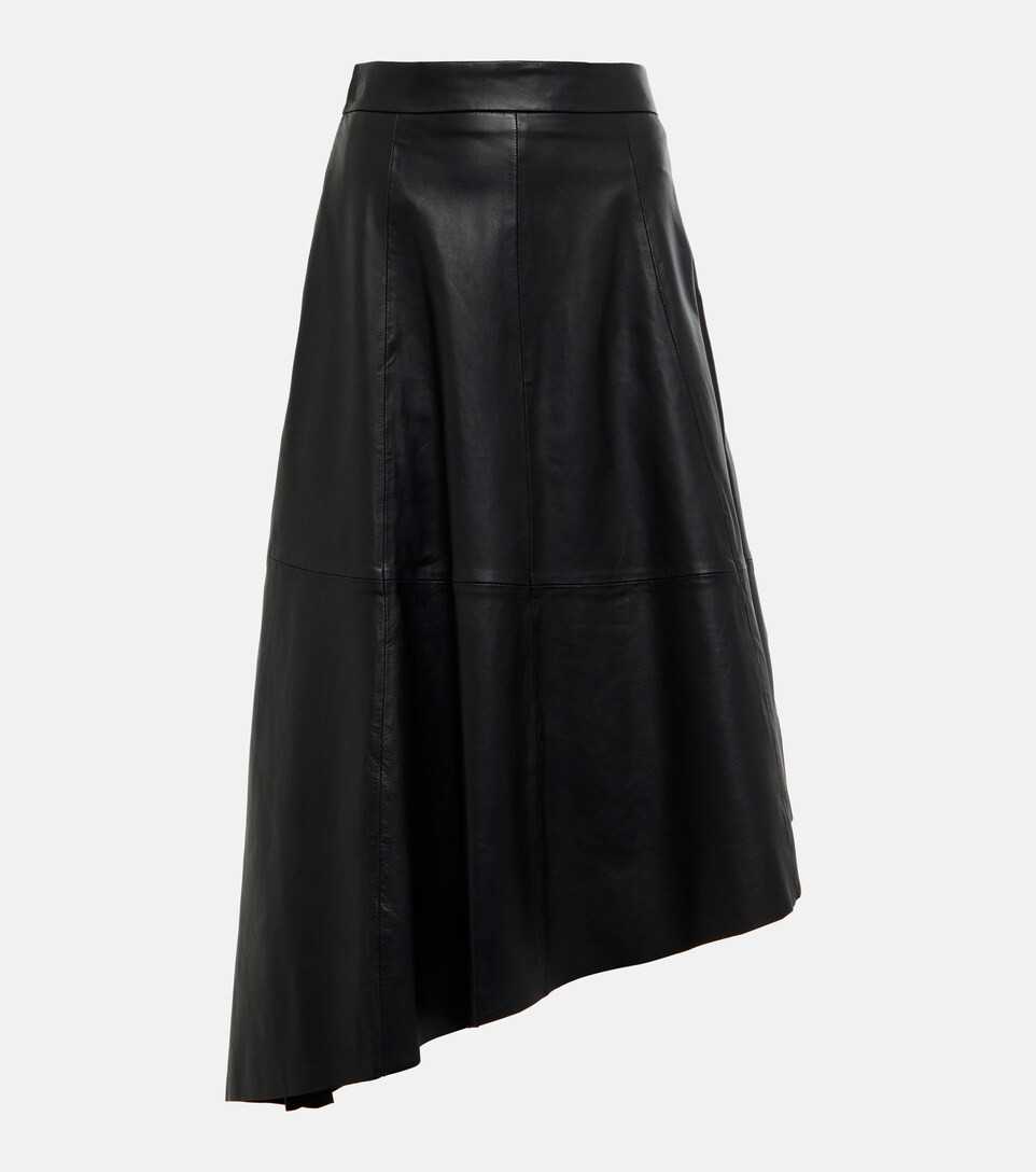 Asymmetric leather midi skirt | Mytheresa (US/CA)