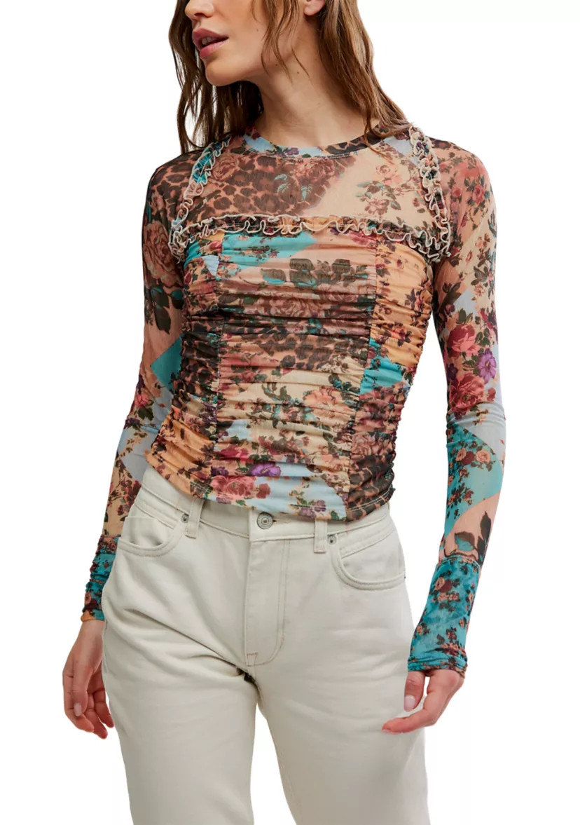 Ariana Long Sleeve Ruched Top | Belk