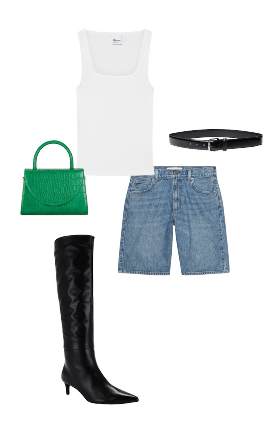 Work Outfit (Simple but Elevated) - ARITZIA
- a classic bermuda for a nice summer look but elevated with a classic heeled boot and classy belt! 