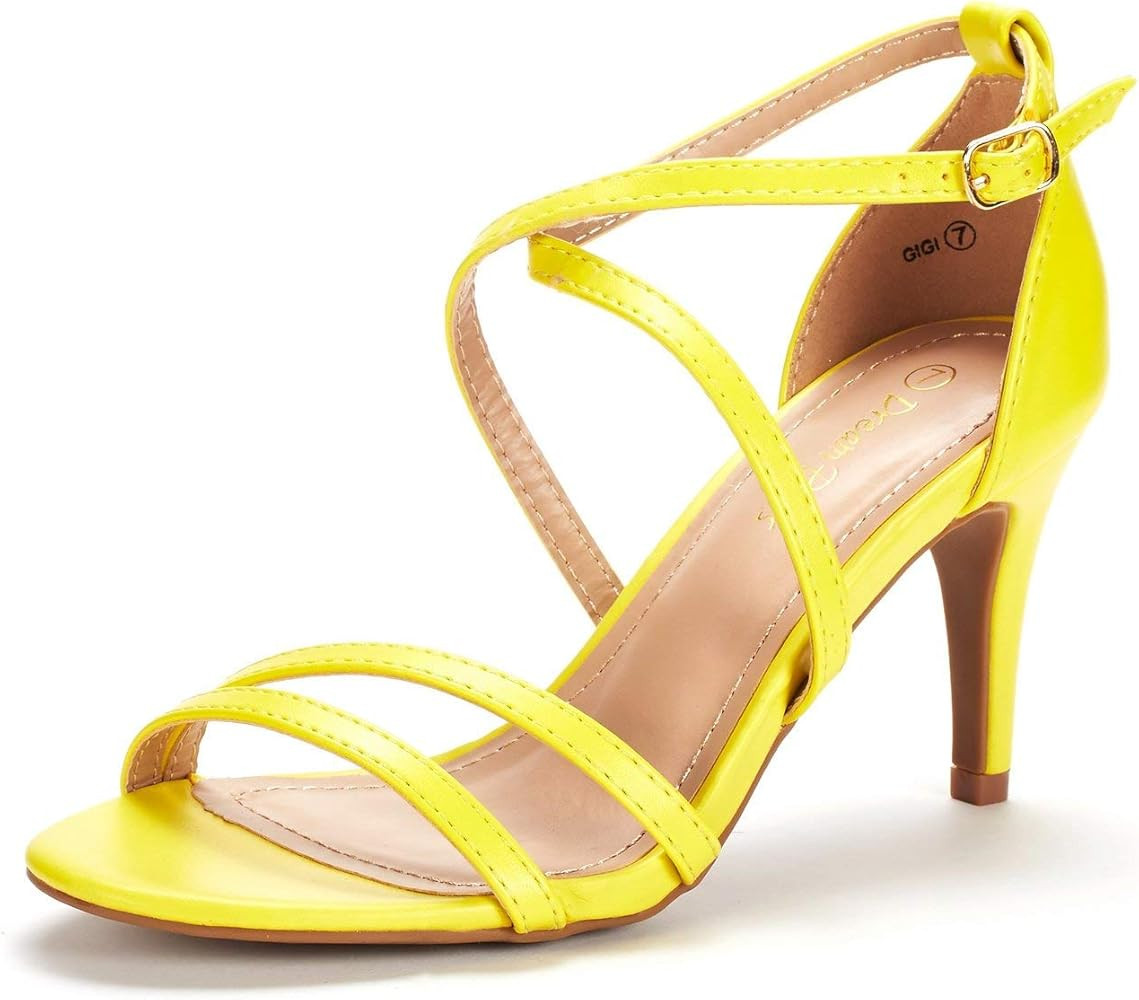 DREAM PAIRS Women's Gigi Fashion Stilettos Open Toe Pump Heel Sandals | Amazon (US)