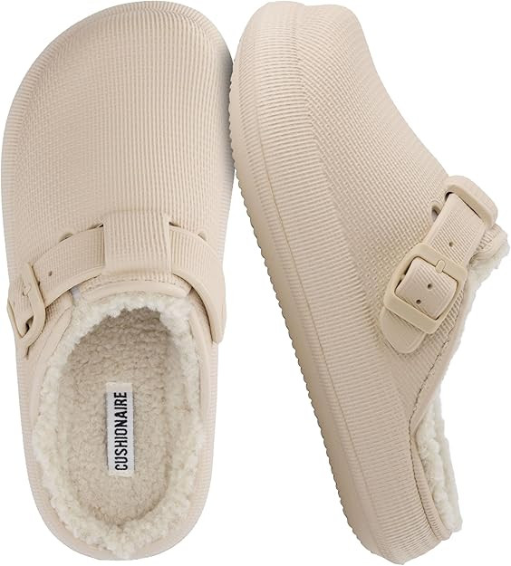CUSHIONAIRE Women's Fable Recovery Clog with Faux Fur Lining and +Comfort | Amazon (US)