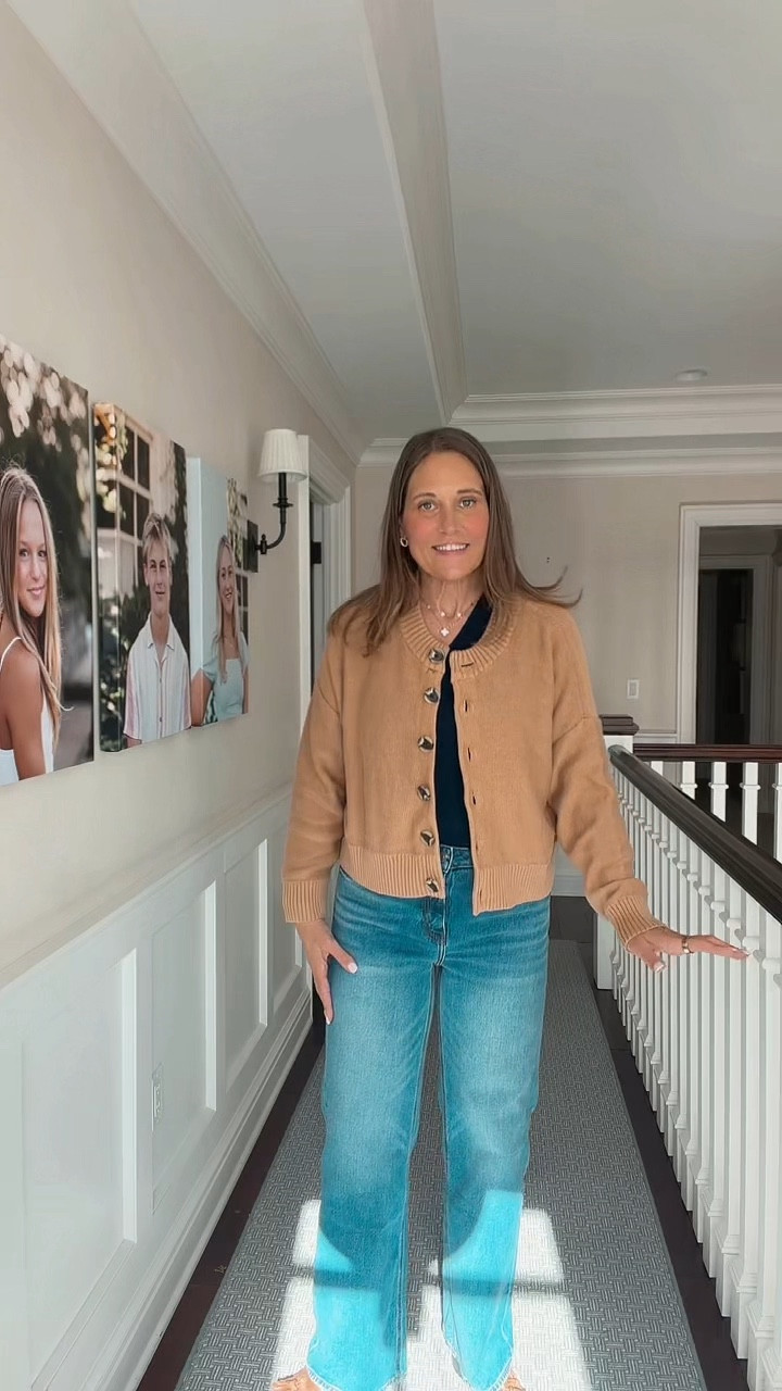 Organic Cotton Best Selling Cardigan
Wearing size large in sweaters and 30 in jeans 
@onequince #quincepartner

#LTKootd #LTKgrwm #LTKOver40