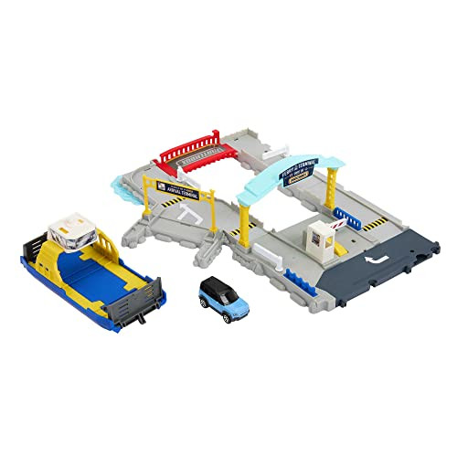 Matchbox HMH29 Ferry Port Set with Detachable Wheeled Ferry, Elements to Activate Manually or with The Help of The Land Rover Car, Children's Toy, from 3 Years Old, | Amazon (US)