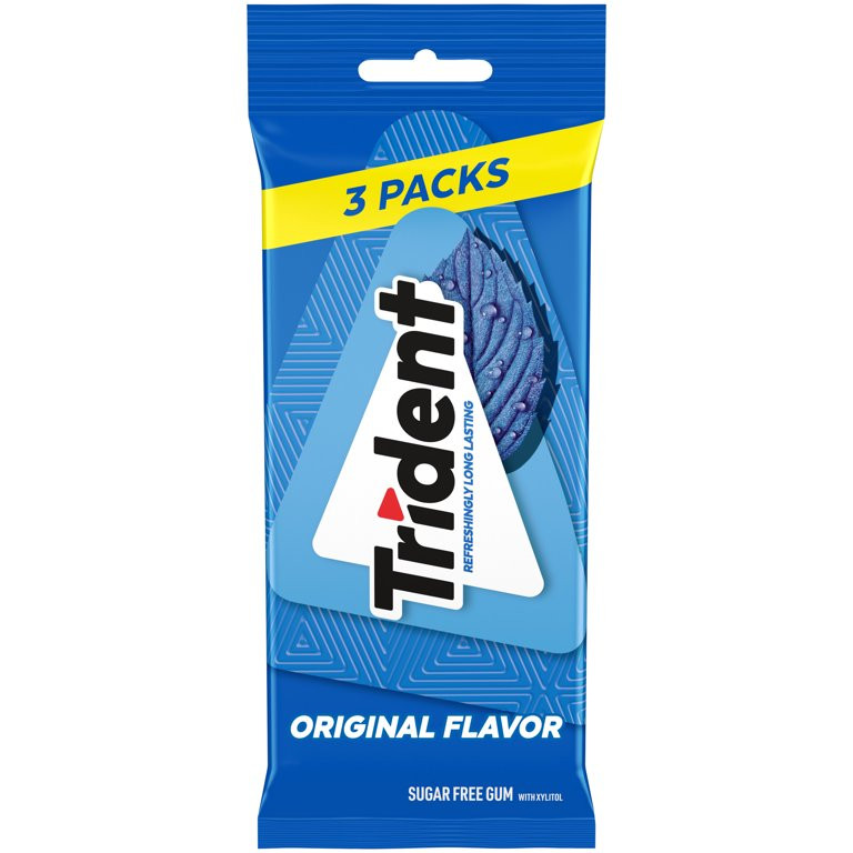 Trident Original Flavor Sugar Free Gum, 3 Packs of 14 Pieces (42 Total Pieces) | Walmart (US)