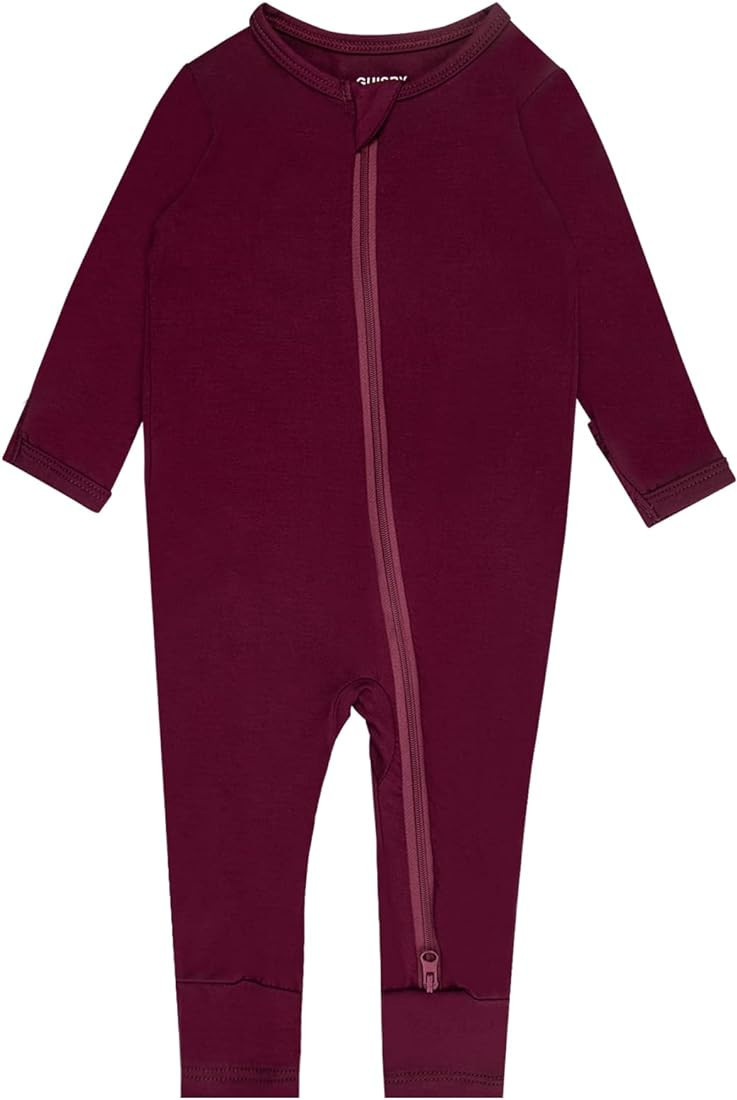 GUISBY Baby Footless Rompers, Rayon Pajamas 2 Way Zipper with Long Sleeve Sleeper | Amazon (US)