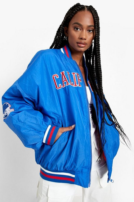 Oversized California Varsity Bomber Jacket | Boohoo.com (US & CA)