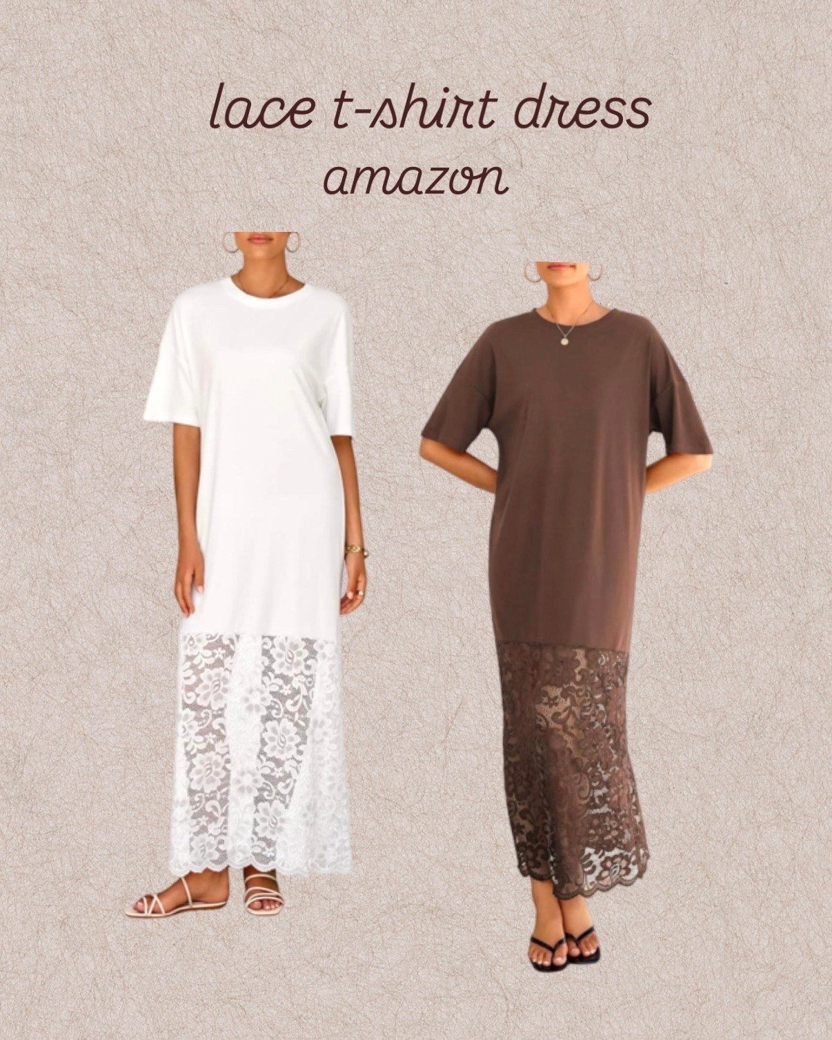 spring dress 
lace tshirt dress
maxi dress