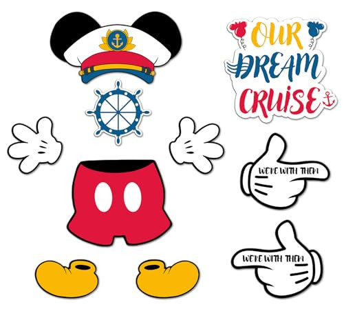 10 Pcs Cruise Door Magnet, Captain Mouse Cruise Door Decorations,Funny Mouse Ears Magnet for DCL ... | Amazon (US)