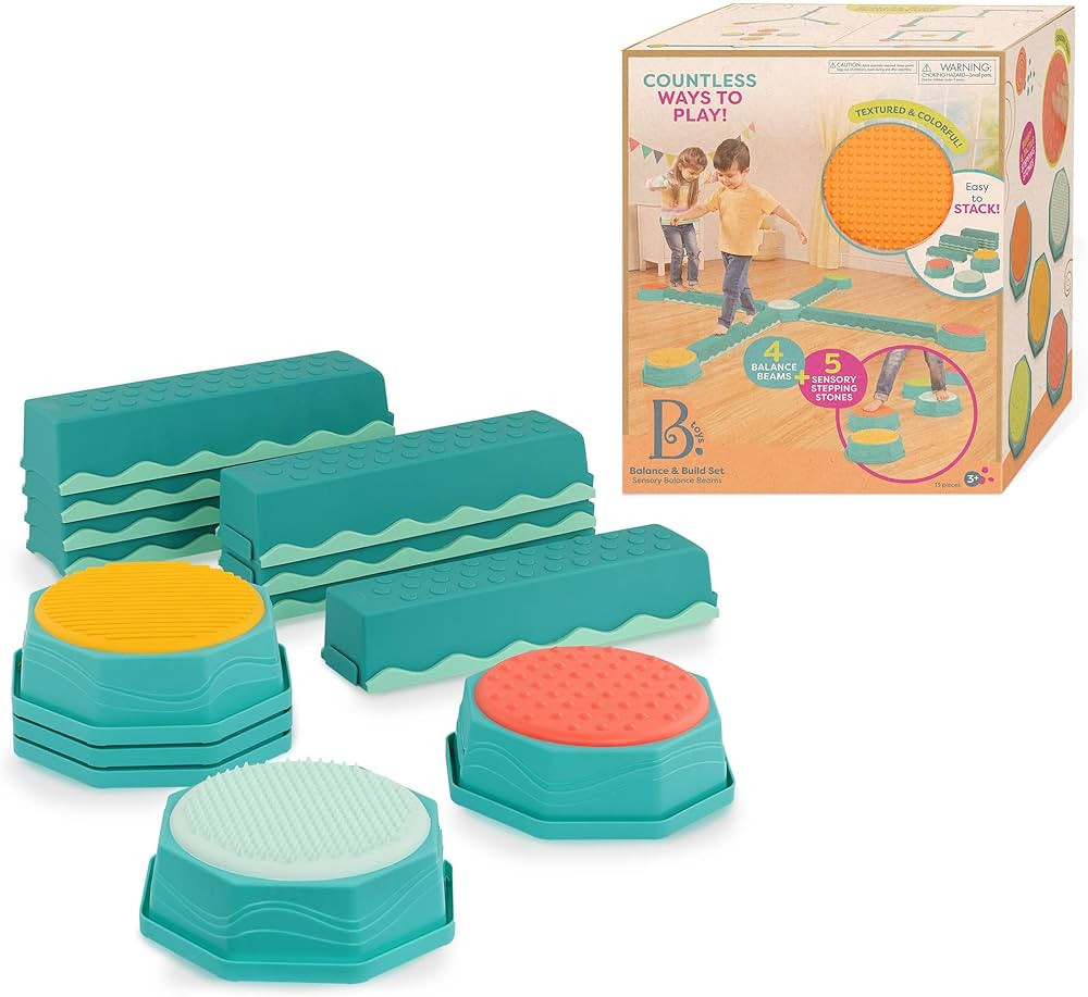 B. toys – Balance Beam for Kids – Interlocking Balancing Beams – 5 Sensory Pads & 8 Beams ... | Amazon (US)