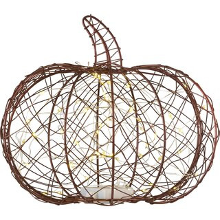 Fall Fest Copper Wire Light-Up Pumpkin, 10 in | CVS Health
