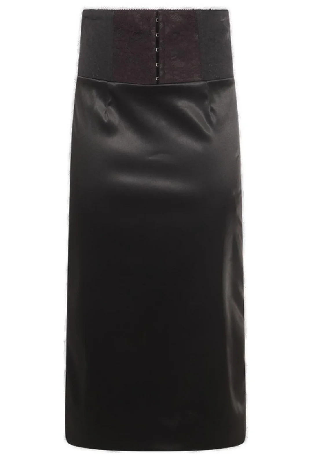 Dolce & Gabbana Belt Detailed Satin Calf-Length Skirt | Cettire Global