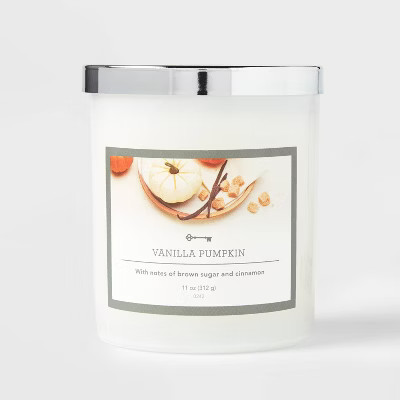 Glass Jar Vanilla Pumpkin Candle - Threshold™ | Target
