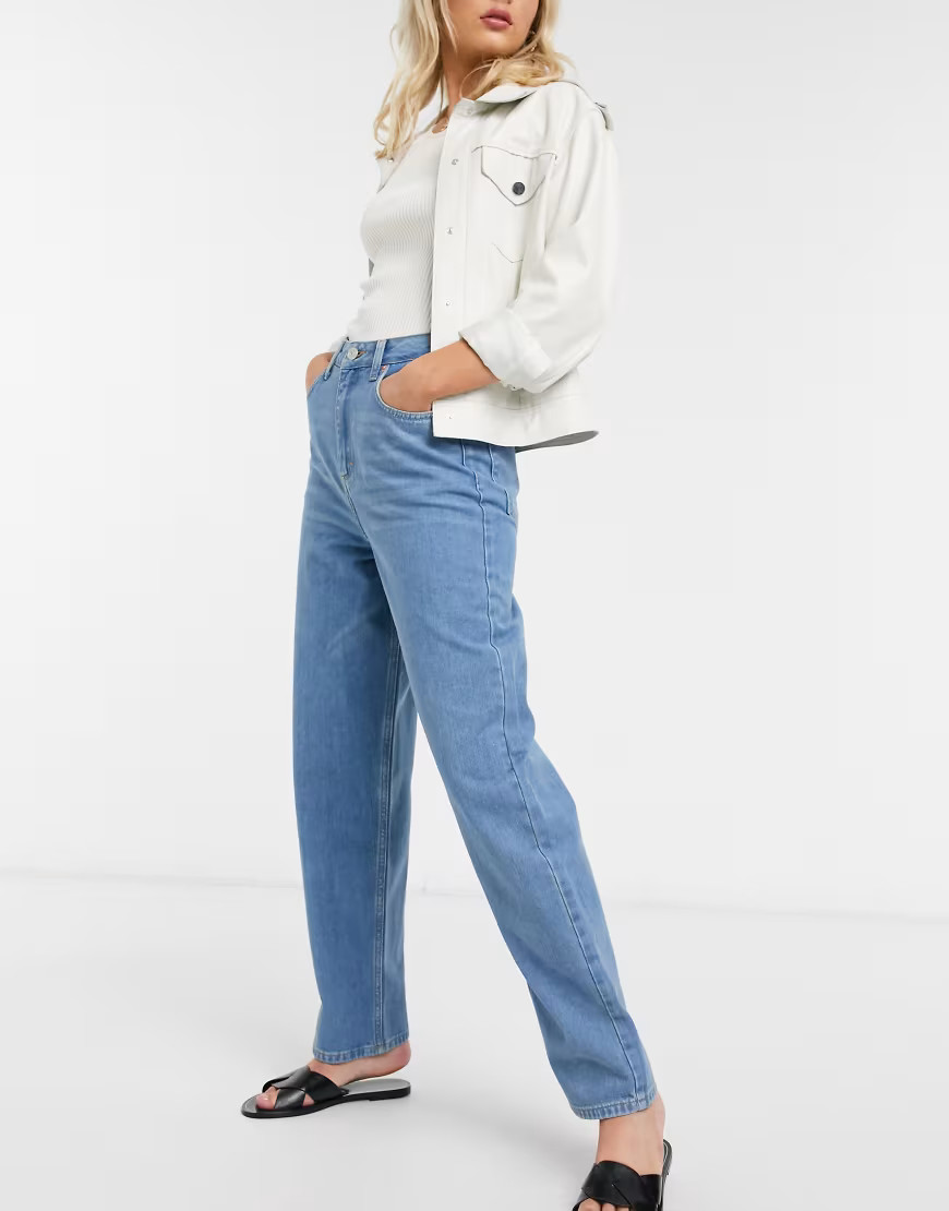 French Connection Reem Sustainable Oversized Boyfriend Jeans in Mid Vintage Blue | ASOS (Global)