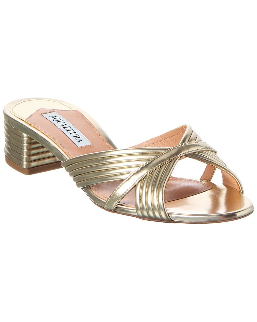 Aquazzura Sudance 35 Leather Sandal | Shop Simon