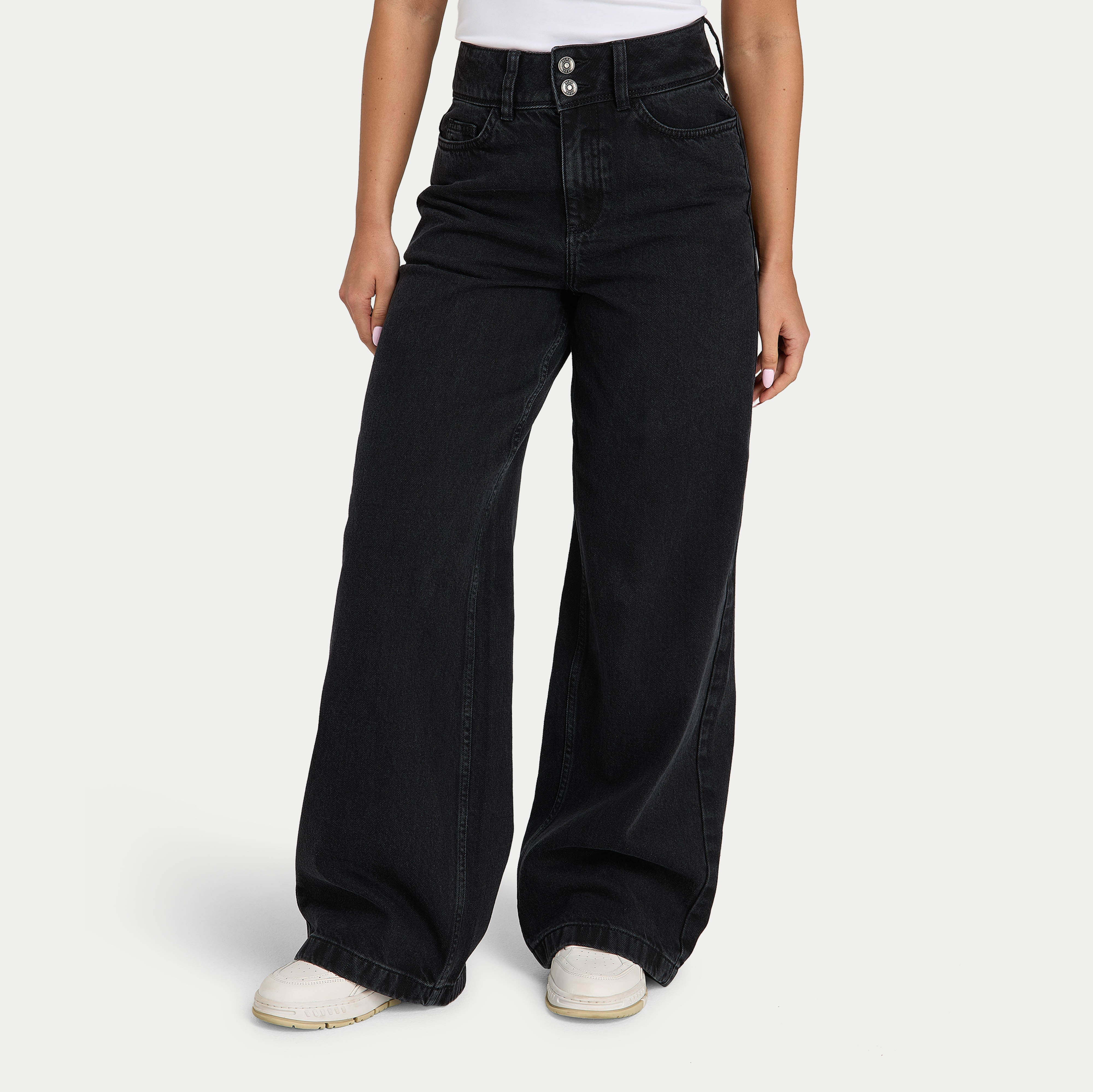 Womens Wide Leg Denim Jean - Black | HERA Clothing | HERA Clothing
