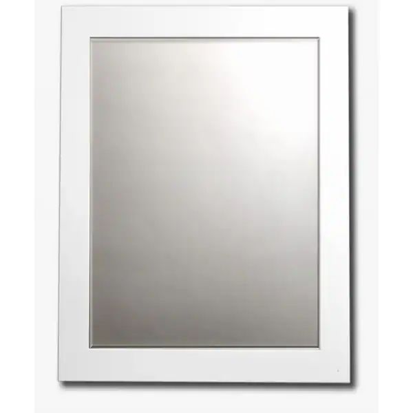 White Satin Framed Beveled Wall Mirror | Bed Bath & Beyond