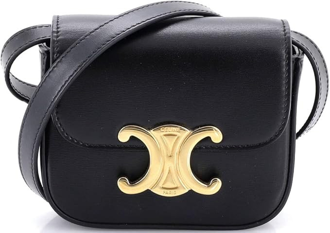 Amazon.com: Celine, Pre-Loved Triomphe Shoulder Bag Smooth Calfskin Mini, Black : Amazon Luxury | Amazon (US)