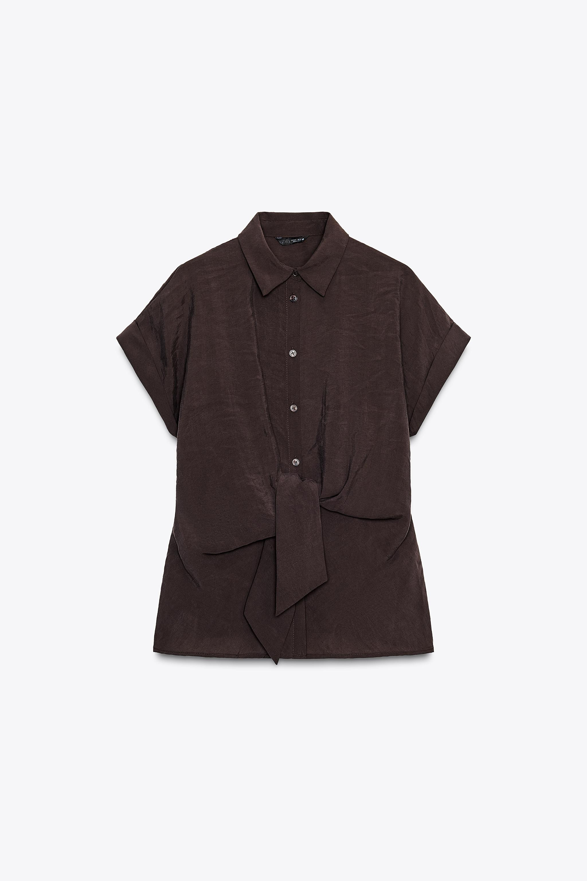FRONT KNOT SHIRT | Zara US