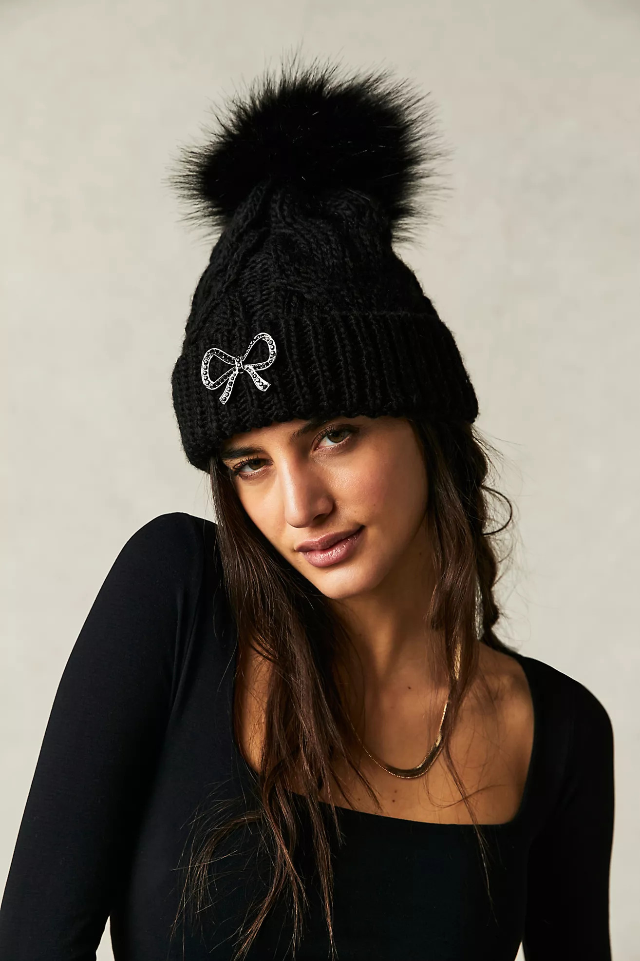 Summit Cable Pom Beanie | Free People (Global - UK&FR Excluded)