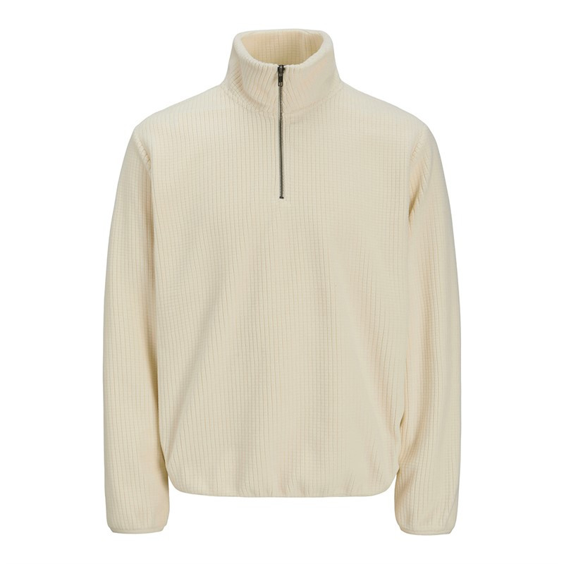 JACK AND JONES Mens Winter Waffle Fleece Antique White | M and M Direct (UK)