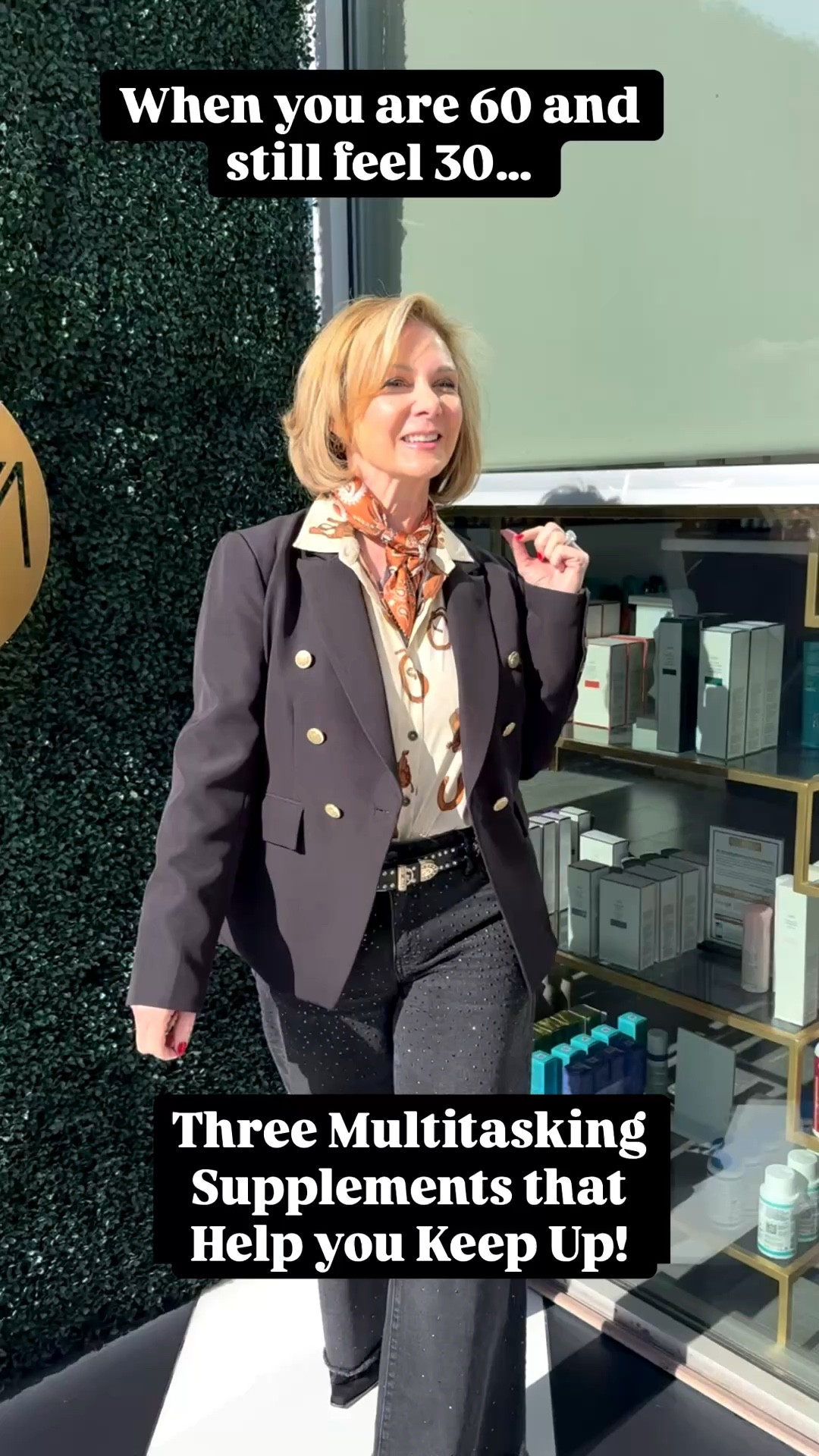 
When you’re 60 but still feel you’re 30…here are 3 multitasking supplements that can help you keep up! 



⭐️ Omega-3 Fatty Acids

Omega-3s support brain health and cardiovascular health—especially important as estrogen declines in midlife. They can also help reduce inflammation, support mood, and may even contribute to that healthy skin glow.

⭐️ A Probiotic

A quality probiotic can support gut health, immunity, and mood (hello ageless attitude). Better gut health may also help with regularity and reduce bloating so you can feel your confident best.



⭐️ Collagen Support

Women can lose up to 30% of collagen in the first five years of menopause, and levels continue to decline each year. Supporting collagen can help with bone health, joints, hair, and skin.



Do you take any of these supplements? Check out my pharmacist recommended favorite brands here! 



This post is for informational purposes only and is not medical advice. Always consult your healthcare professional before starting new supplements.



#healthyaging #midlifehealth #over50health 




