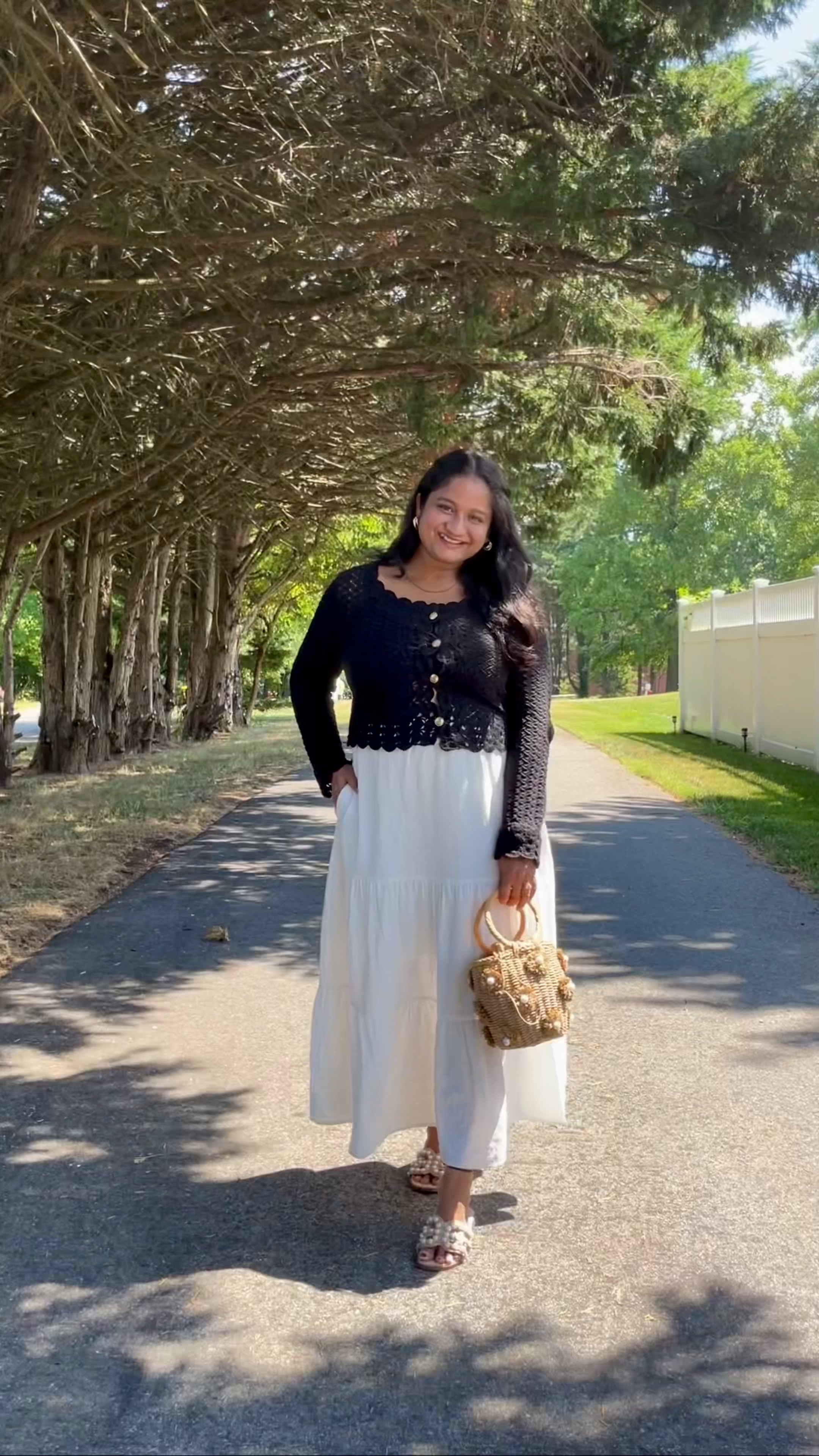 Summer outfit with White skirt 
@amazonfashion skirt 
@jcrew crochet cardigan 
@amazon crochet vest
@alexmarie heels 

#LTKFindsUnder50 #LTKVideo #LTKMidsize
