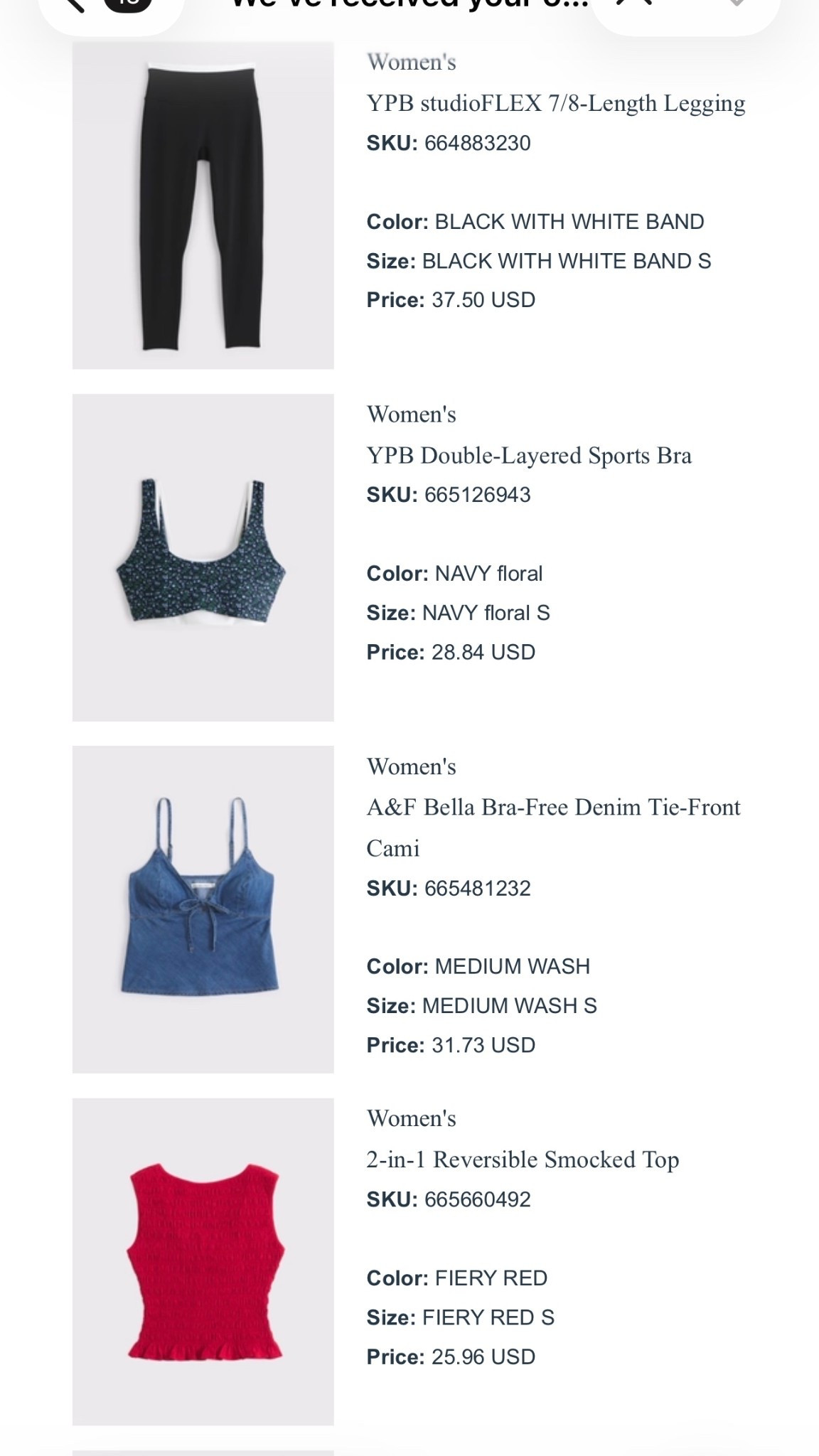 Abercrombie haul // haul // under $100 // sale // spring sale // on sale // Abercrombie // spring haul // leggings // sports bra // denim top // red top 

#LTKActive #LTKootd #LTKSpringSale