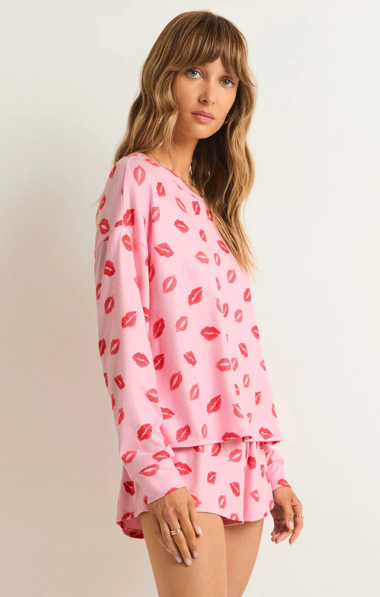Pucker Up Kisses Long Sleeve Top | Z Supply