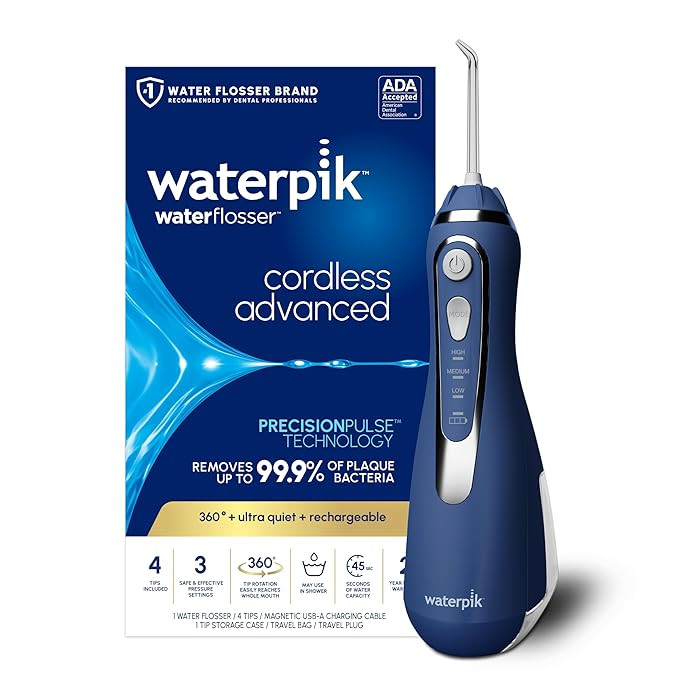 Waterpik Cordless Advanced 2.0 Water Flosser For Teeth, Gums, Braces, Dental Care With Travel Bag... | Amazon (US)