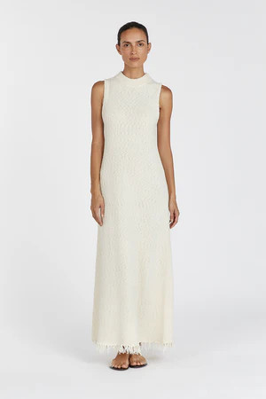 DAKOTA NATURAL HIGH NECK MAXI DRESS | DISSH