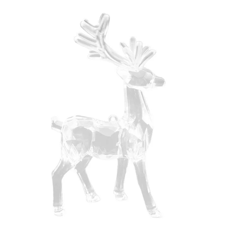 Cuticate Christmas Deer Statue Clear Acrylic Elk Figurine Decorative Collections Tabletop Ornamen... | Walmart (US)
