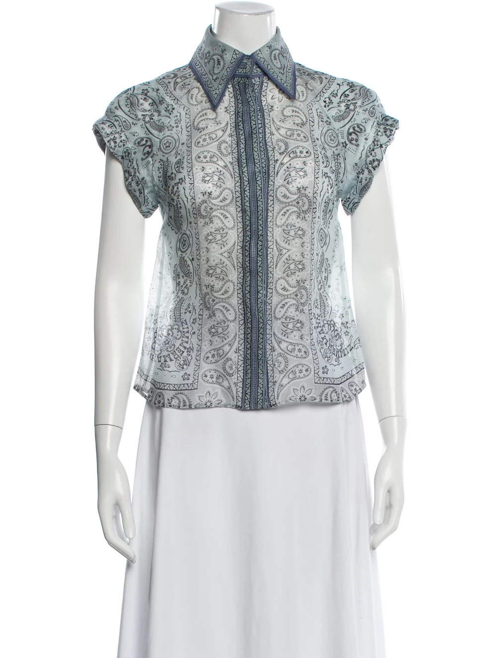 Linen Paisley Print Blouse | The RealReal